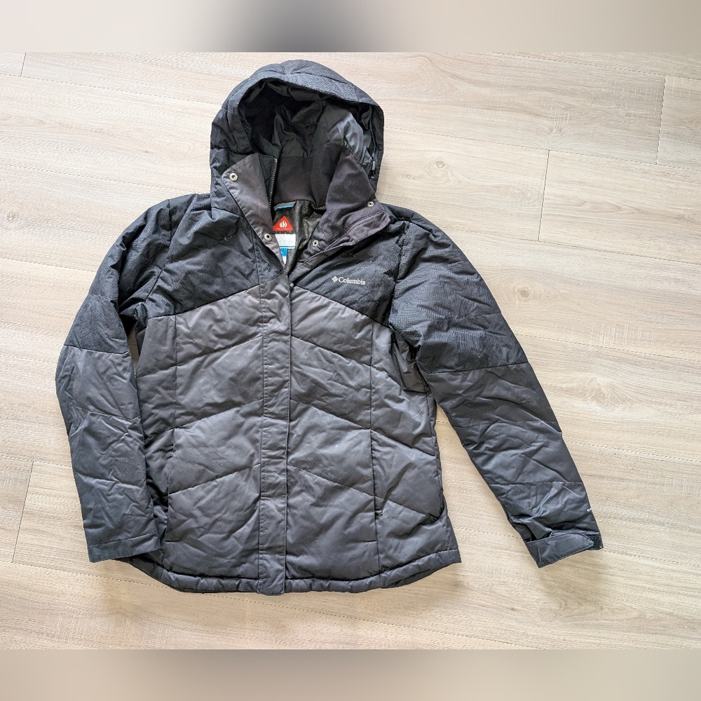 Columbia Women's Black & Charcoal Hooded Insulated Jacket